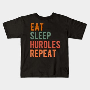 Eat Sleep Hurdles Repeat Kids T-Shirt